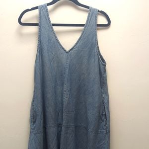 short denim tank dress